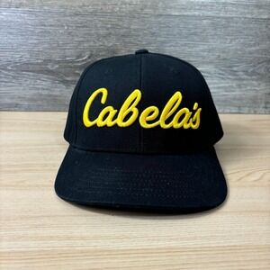 Cabelas Hat Cap Strap Back Black Performance Hunting Outdoors